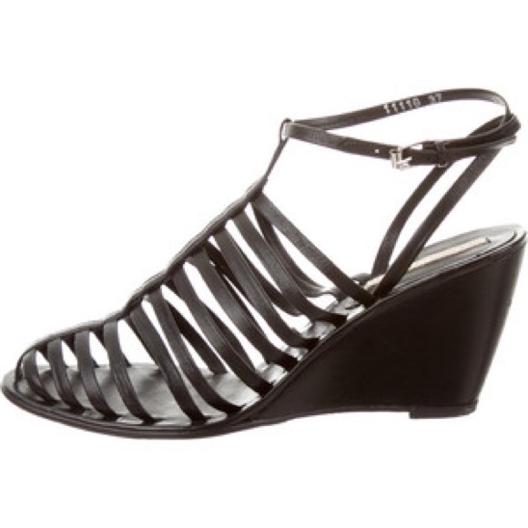 Opening Ceremony Black wedge sandals